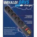 Listwa przeciwprzepięciowa Orvaldi ORV 5 z ładowarką 2xUSB/1A (3 m)