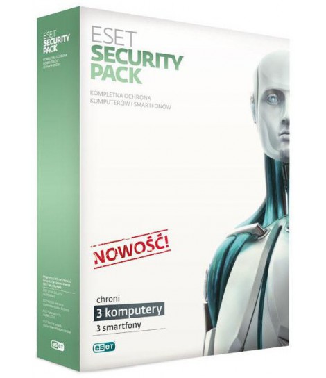 Eset Security Pack licencja na 1 rok (3 komputery i 3 smartfony)