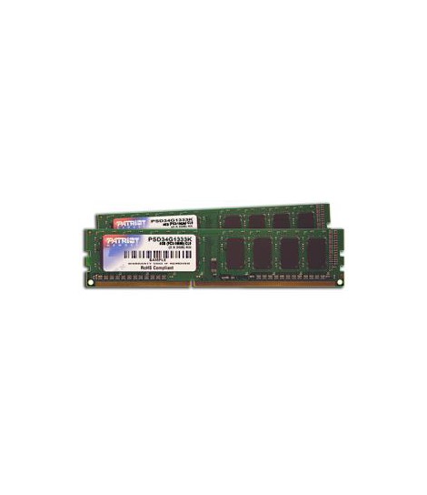 Pamięć RAM Patriot Signature 4GB (2x2GB) DDR3 1333MHz Pamięć RAM Patriot Signature 4GB (2x2GB) DDR3 1333MHz