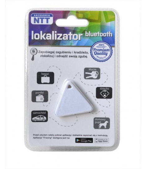 Lokalizator bluetooth NTT ACBT001W (typ trójkąt) biały Lokalizator bluetooth NTT ACBT001W (typ trójkąt) biały