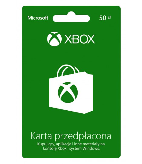 Karta Xbox Live 50 PLN do wykorzystania we wszystkich sklepach Microsoft