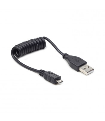 Kabel micro USB-USB 2.0, spirala Gembird AM-BM (0,2-0,6 m)