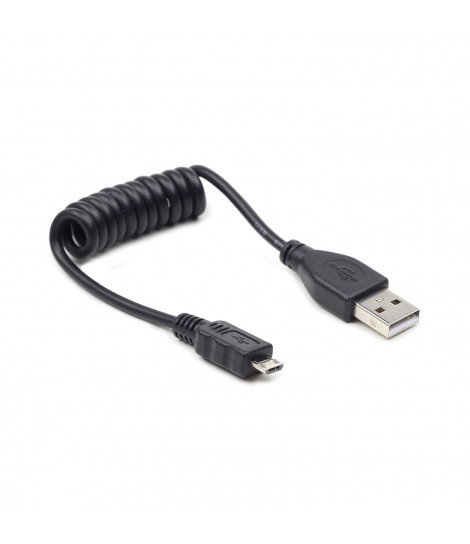 Kabel micro USB-USB 2.0, spirala Gembird AM-BM (0,2-0,6 m)