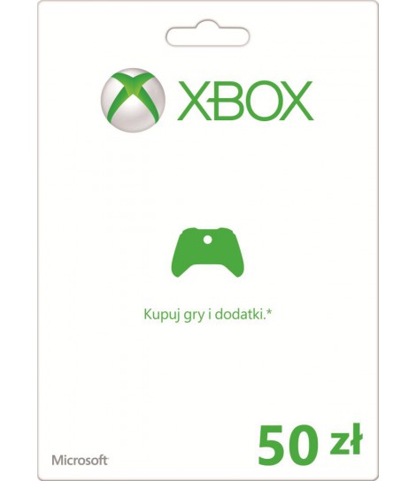 Karta Xbox 50 PLN Karta Xbox 50 PLN
