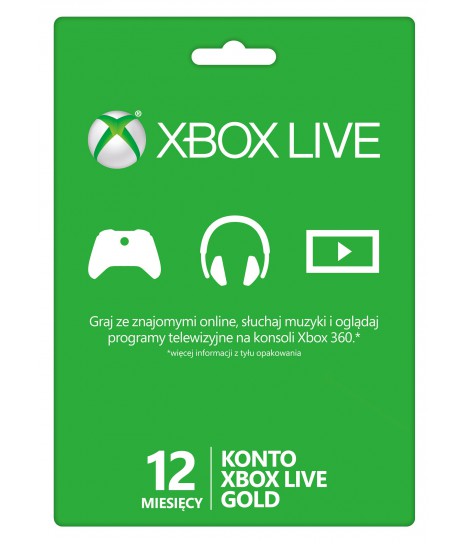 Karta Xbox Live abonament na 12 miesięcy Karta Xbox Live abonament na 12 miesięcy