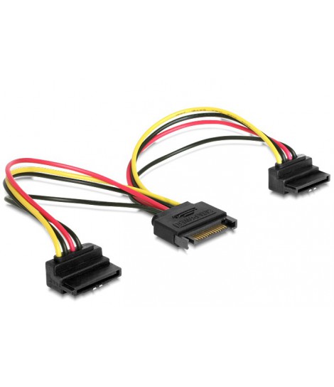 Kabel zasilający kątowy 2x SATA Gembird CC-SATAM2F-02 (0,15 m) Kabel zasilający kątowy 2x SATA Gembird CC-SATAM2F-02 (0,15 m)