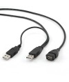 Kabel podwójny USB 2.0 Gembird AMX2-AF (0,9 m)