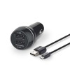 Ładowarka samochodowa USB Philips DLP2357U/10 + kabel USB na microUSB
