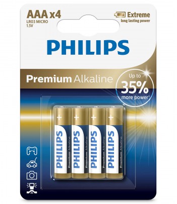 Bateria alkaliczna Philips Premium Alkaline LR03, typ AAA (4 szt.)