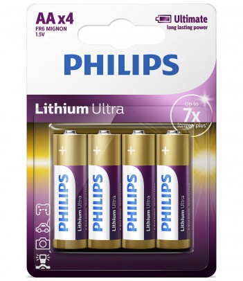 Bateria litowa Philips Lithium Ultra LR6, typ AA (4 szt.)