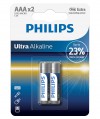 Bateria alkaliczna Philips Ultra Alkaline LR03, typ AAA (2 szt.)