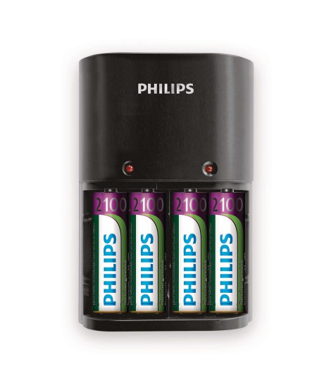 Ładowarka akumulatorów typu AA i AAA Philips SCB1490NB/12 + 4 baterie AA 2100 mAh