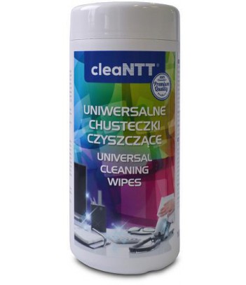 Chusteczki czyszczące cleaNTT CLN0040, nawilżone, uniwersalne, 100 szt.