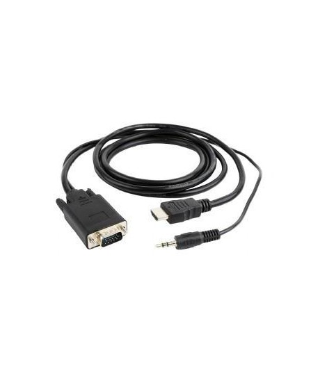 Adapter HDMI-VGA z wtykiem mini Jack 3,5 mm Gembird A-HDMI-VGA-03-10 (3 m)