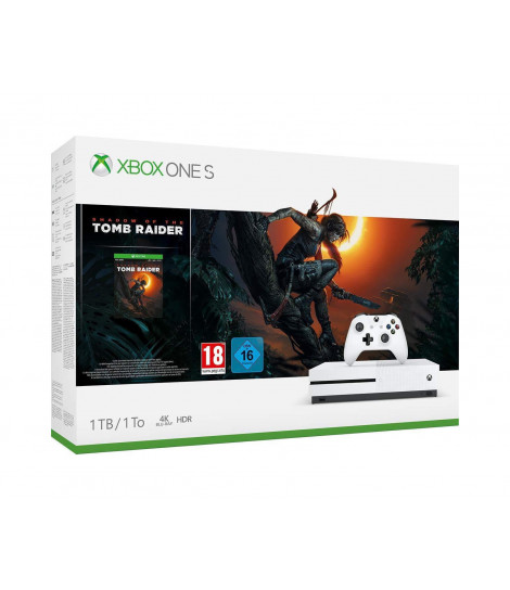 Konsola Xbox One S 1TB z grą Shadow of the Tomb Raider