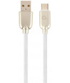 Kabel USB 2.0 - typ C (AM/CM) 1m oplot gumowy biały Gembird
