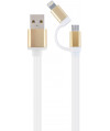 Kabel USB 2.0 combo 2w1 (Lightning, micro USB) Gembird CC-USB2-AM8PmB-1M-GD (1 m)