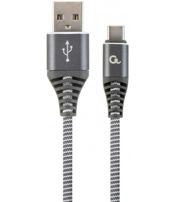 Kabel USB 2.0-Typ C (AM/CM) grafitowo-biały Gembird (1 m)
