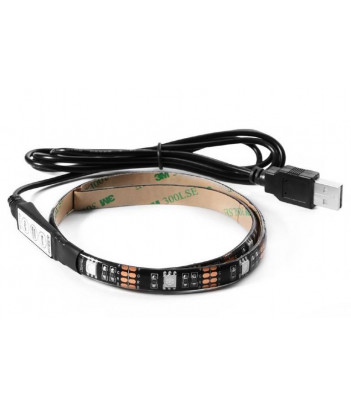 Taśma LED USB samoprzylepna RGB Gembird LED-SU-RGB30-01 czarna (0,3 m)