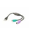 Adapter USB-PS/2 x2 Gembird 0,3 m (czarny)