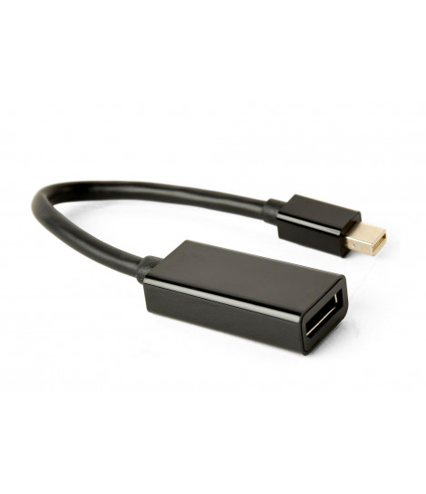 Adapter mini DisplayPort męski do DisplayPort żeński 4K 15 cm Gembird (czarny)