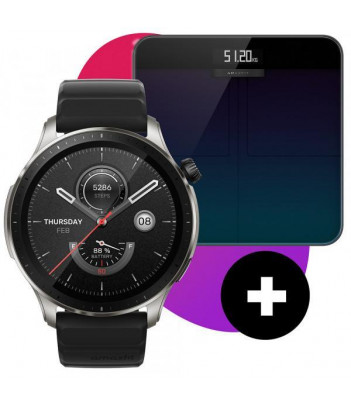 Smartwatch Amazfit GTR 4 Black + waga Amazfit Smart Scale