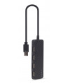 Gembird Hub USB-C 4-Portowy (czarny)