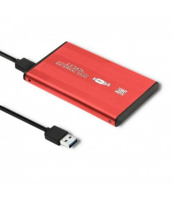 Obudowa zewnętrzna Qoltec do dysków HDD/SSD 2.5", SATA3/USB 3.0 (czerwona)