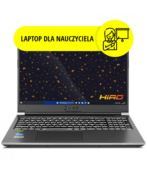 Laptop gamingowy HIRO K550 15,6'', 144Hz, i5-13500H, RTX 4050 6GB, 16GB RAM, 1TB SSD M.2, Windows 11