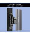 Obudowa zewnętrzna Qoltec do dysk&oacute,w M.2 SATA SSD NGFF USB-C szara