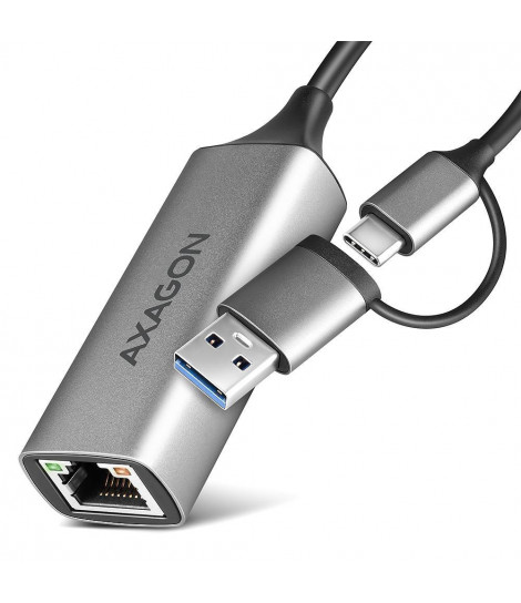 Karta sieciowa Axagon ADE-TXCA USB3.2 Gen 1 Type-C &amp, Type-A / Gigabit Ethernet 10/100/1000