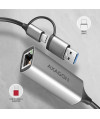 Karta sieciowa Axagon ADE-TXCA USB3.2 Gen 1 Type-C &amp, Type-A / Gigabit Ethernet 10/100/1000