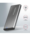 Obudowa zewnętrzna Axagon do dysk&oacute,w M.2 NVMe &amp, SATA SSD / USB-C 3.2 G2, 30-80mm szara