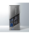 Obudowa zewnętrzna Axagon do dysk&oacute,w M.2 NVMe &amp, SATA SSD / USB-C 3.2 G2, 30-80mm szara