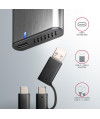 Obudowa zewnętrzna Axagon do dysk&oacute,w M.2 NVMe &amp, SATA SSD / USB-C 3.2 G2, 30-80mm szara