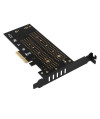 Adapter wewnętrzny Axagon PCIe x4 do M.2 PCI-Express + M.2 SATA + SATA z aktywnym chłodzeniem