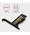 Adapter wewnętrzny Axagon PCEM2-N PCIe x4 do1x SSD M.2 NVMe M-key slot do 80mm