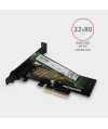 Adapter wewnętrzny Axagon PCEM2-N PCIe x4 do1x SSD M.2 NVMe M-key slot do 80mm