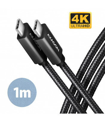 Kabel USB-C 3.2 Gen 2 PD 100W, 5A, 1m czarny Axagon