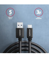 Kabel USB-C - USB-A USB 3.2 Gen 1 1m czarny Axagon