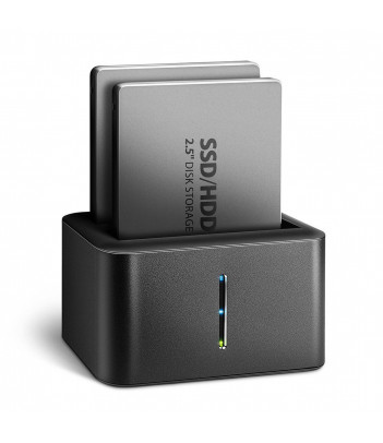 Stacja dokująca Axagon ADSA-D25 USB-A 3.2 Gen1 do 2x SATA 6Gbps 2,5&quot, SSD/HDD z funkcją klonowania