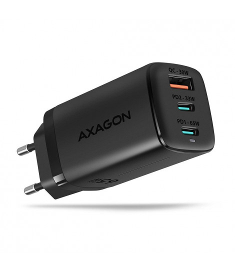 Ładowarka sieciowa GaN Axagon ACU-DPQ65 1xUSB-A + 2x USB-C 65W