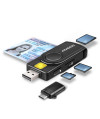 Zewnętrzny czytnik kart USB 2.0 do Micro SD / SD / Smart Card / SIM / AXAGON