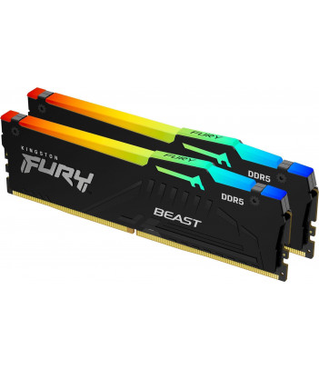 Pamięć RAM Kingston Fury Beast Black RGB 32GB (2x16GB) DDR5 6000MHz