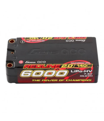 Gens ace Redline 2.0 - akumulator LiPo 2S / 7.6V / 6000mAh / 140C Twarda obudowa