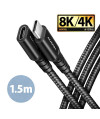 Kabel przedłużacz USB-CM - USB-CF 3.2 Gen 2 PD 240W 1.5m czarny Axagon