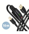 Aktywny kabel połączeniowy/wzmacniacz USB 2.0 A-M -&gt, B-M 10 m czarny Axagon