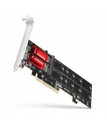 Adapter wewnętrzny Axagon PCEM2-ND PCIe x8 do 2x SSD M.2 NVMe M-key RAID do 110mm