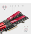 Adapter wewnętrzny Axagon PCEM2-ND PCIe x8 do 2x SSD M.2 NVMe M-key RAID do 110mm