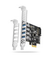 Adapter wewnętrzny Axagon PCEU-43RS PCIe - 4x USB 3.2 Gen 1